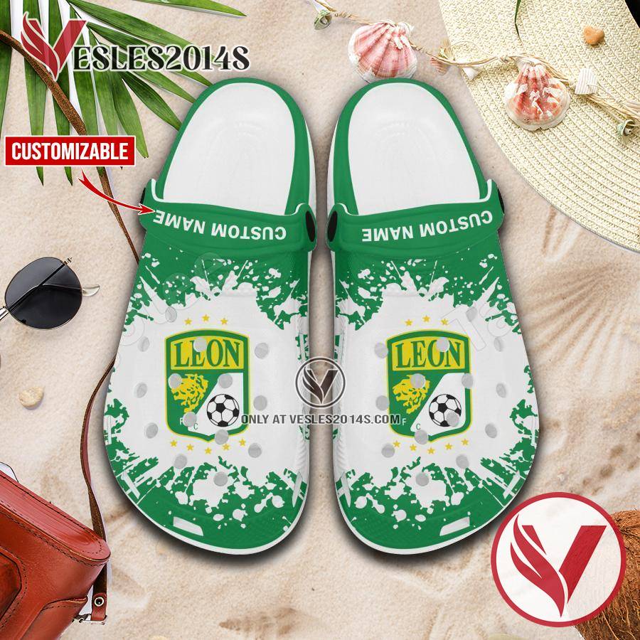 Club León Logo Custom Crocs Clogs, Unique Footwear For Fans 1