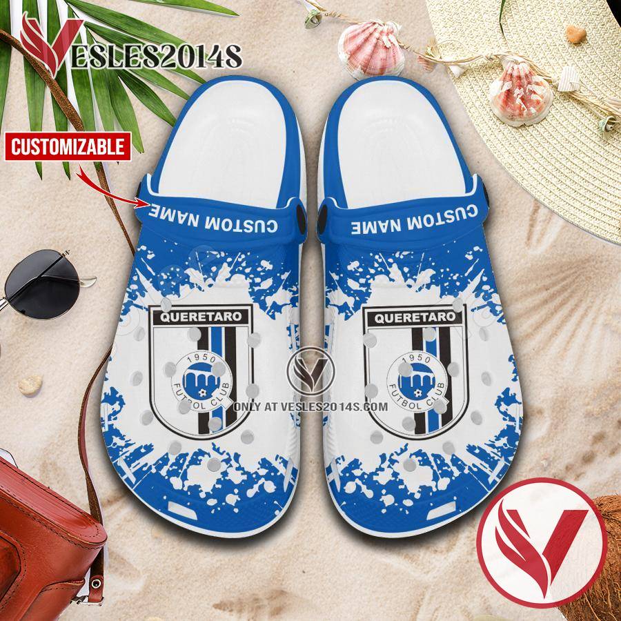 Club Querétaro Logo Custom Crocs Clogs, Unique Footwear For Fans 1