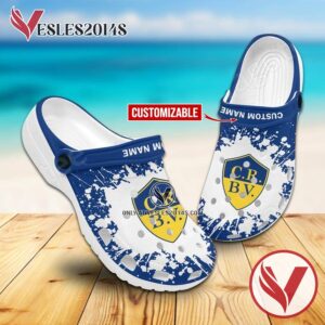 Club de Regatas Bella Vista Logo Crocs Clogs, Unique Footwear For Fans