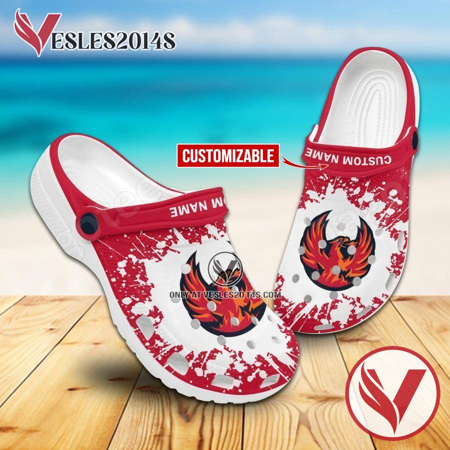 Coachella Valley Firebirds Logo Crocs Clogs, Unique Footwear For Fans