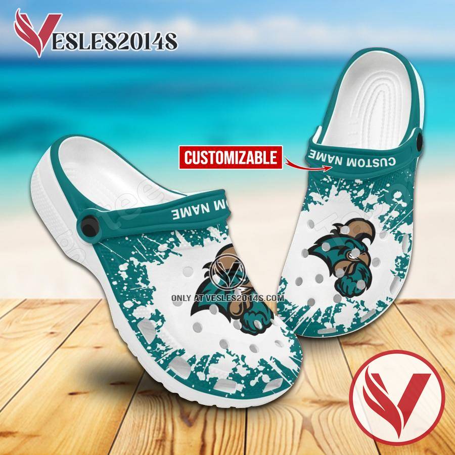 Coastal Carolina Logo Custom Crocs Clogs, Unique Footwear For Fans