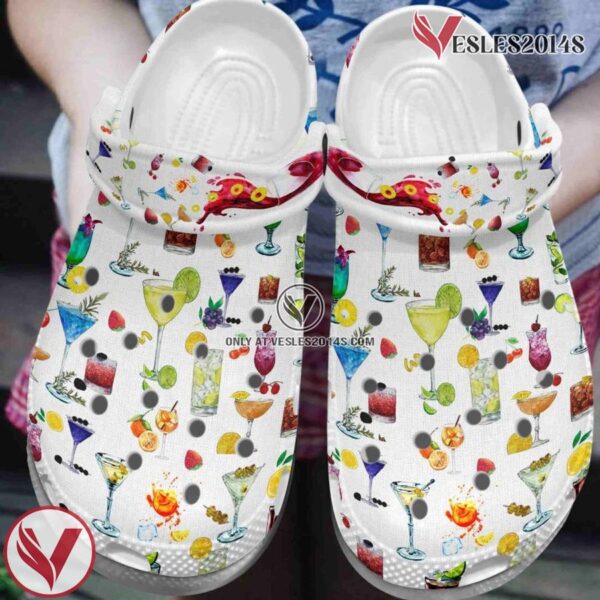 Cocktail Art Shoes – Bartender clog Birthday Gift For Women Men Friend, Unique Gift From  Vesles2014S