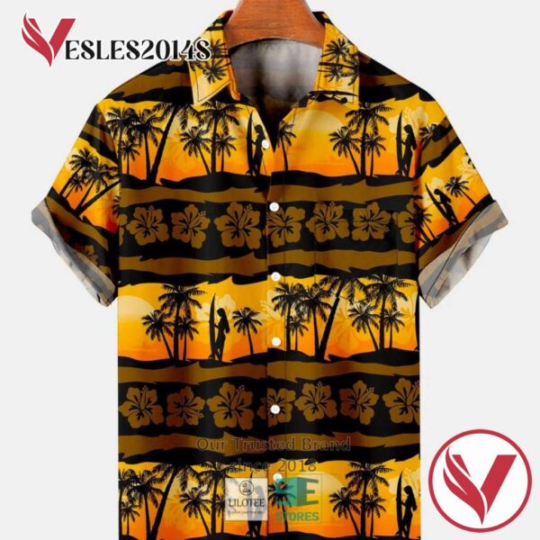Coconut Tree Print Casual Breathable Hawaiian Shirt, Best Gifts For Summer Vesles2014S 1