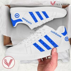 Coinbase Logo Print Stan Smith Shoes For Men And Womens - Vesles2014s