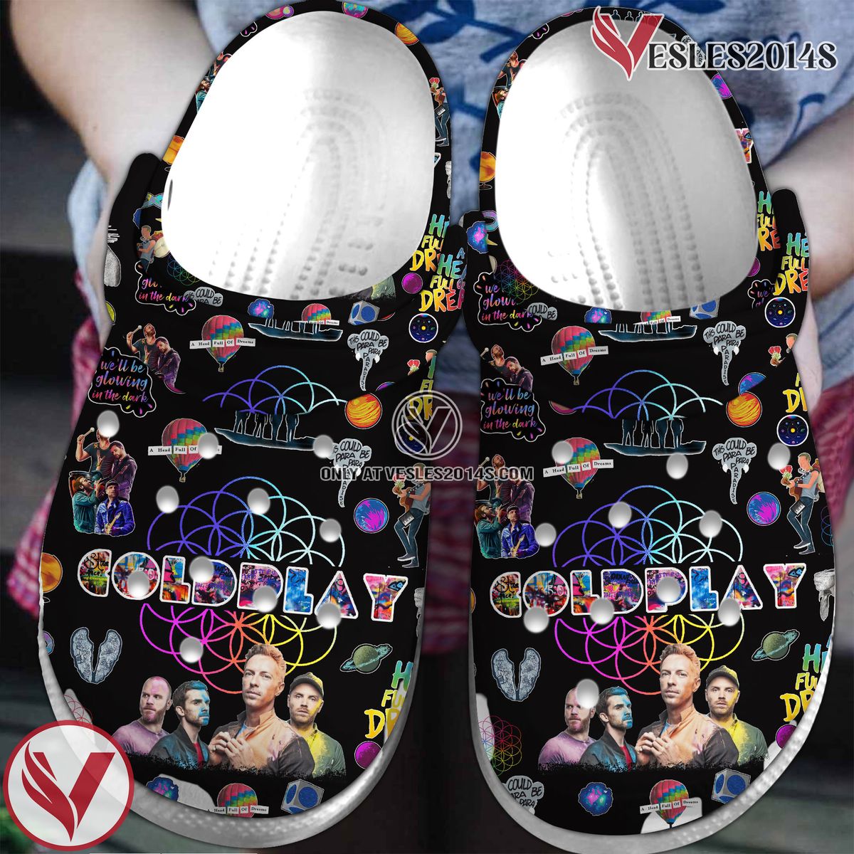 Coldplay Music Crocs Crocband Clogs Shoes, Unique Gifts For Fans Style 5 - Vesles2014S