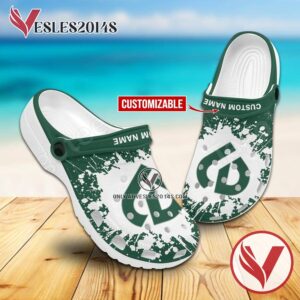 College of DuPage Logo Crocs Clogs, Unique Footwear For Fans