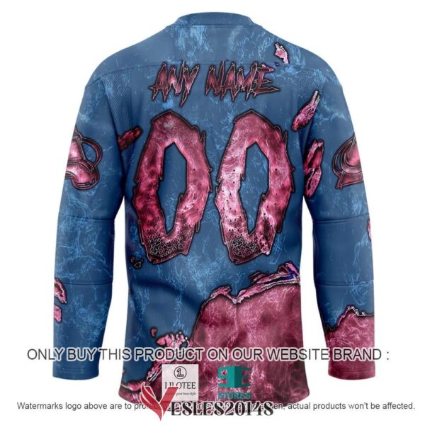 Colorado Avalanche Blood Personalized Hockey Jersey Shirt, Trending Gifts For Fans - Vesles2014s 1