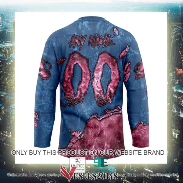 Colorado Avalanche Blood Personalized Hockey Jersey Shirt, Trending Gifts For Fans - Vesles2014s 3