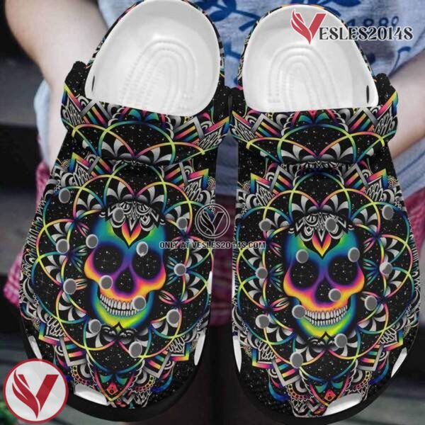 Colorfull Skull Clog Shoes Crocbland Clog Gifts For Men Women, Unique Gift From  Vesles2014S