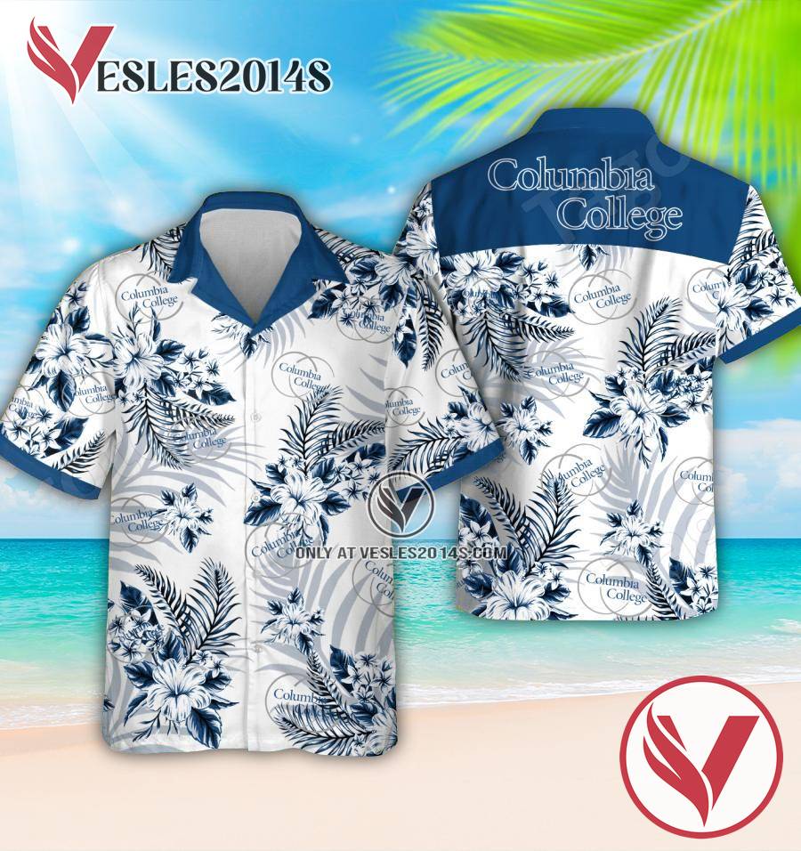 Columbia College Logo Hawaiian Suit, Perfect Gifts Idea In Holiday - Vesles2014S 1