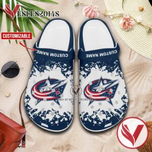 Columbus Blue Jackets Personalized Crocs Clogs, Unique Footwear For Fans 1