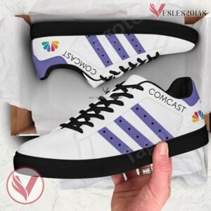 Comacast Logo Print Stan Smith Shoes, Unique Sneaker For Fans - Vesles2014s 1