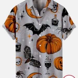 Comfortable Casual Holiday Atmosphere Halloween Hawaiian Shirt, Best Gifts For Summer Vesles2014S