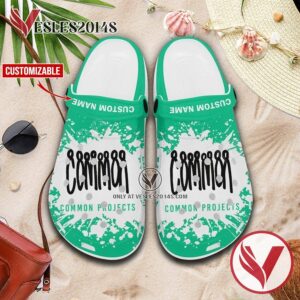 Common Projects Logo Crocs Clogs, Unique Footwear For Fans 1