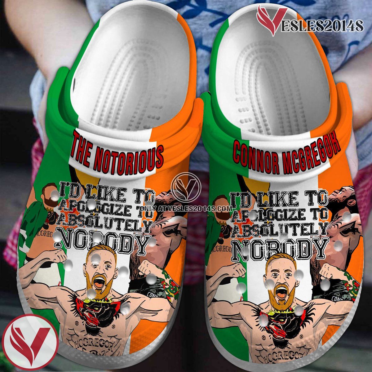 Conor McGregor Notorious Crocs Crocband Clogs Shoes Comfortable For Men Women and Kids, Unique Gift From Vesles2014S