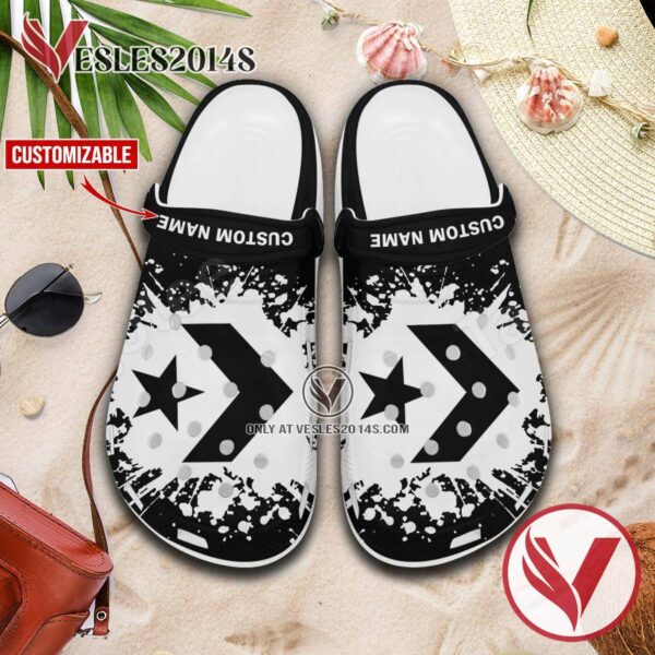 Converse Logo Crocs Clogs, Unique Footwear For Fans 1