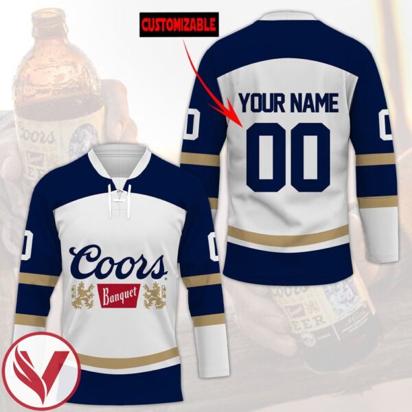 Coors Banquet Beer Personalized Hockey Jersey, Trending Gifts For Fans - Vesles2014s