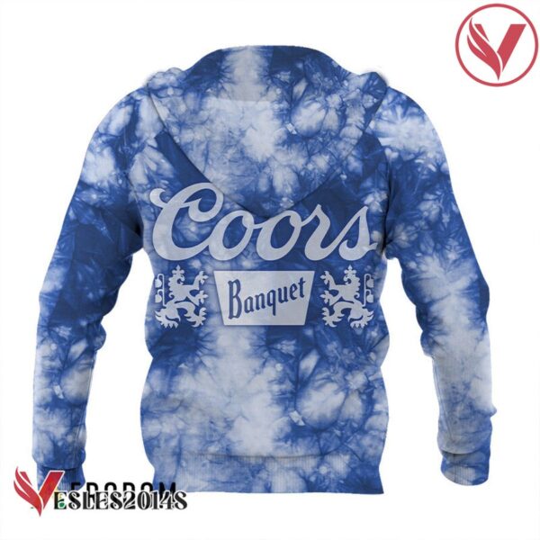 Coors Banquet Blue Tie-dye Hoodie & Zip Hoodie - Vesles2014S 3