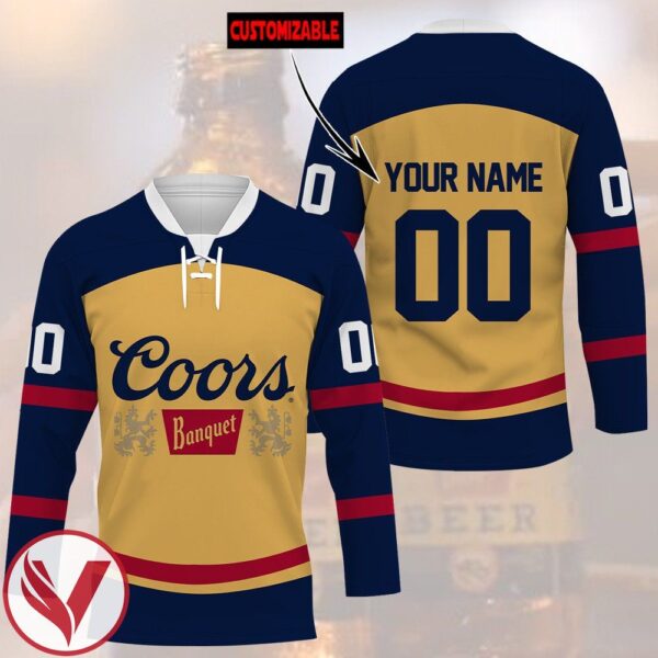 Coors Banquet Personalized Hockey Jersey, Trending Gifts For Fans - Vesles2014s