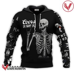 Coors Banquet Rock And Roll Skeleton Skull Hoodie & Zip Hoodie - Vesles2014S 1