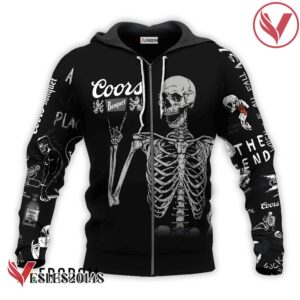 Coors Banquet Rock And Roll Skeleton Skull Hoodie & Zip Hoodie - Vesles2014S 2