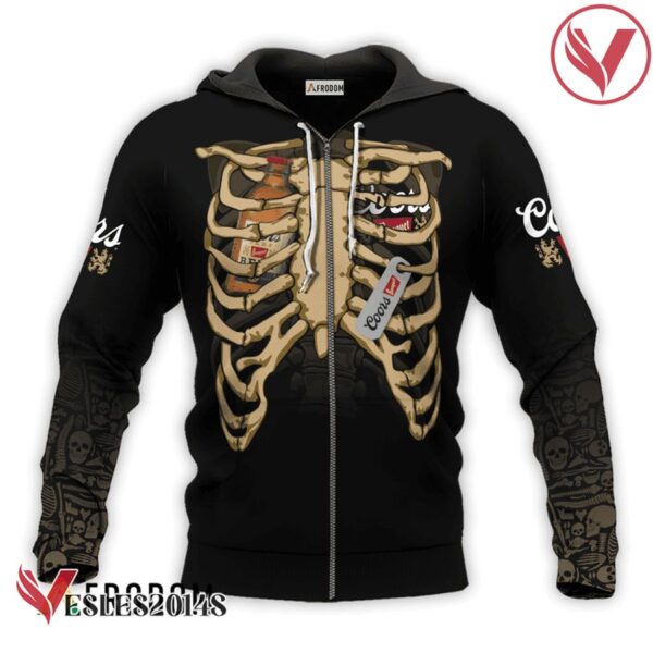 Coors Banquet Skeleton Ribcage Hoodie & Zip Hoodie - Vesles2014S 2