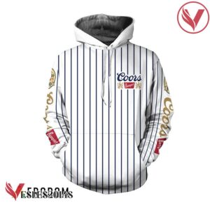 Coors Banquet White Vertical Striped Hoodie & Zip Hoodie - Vesles2014S 1