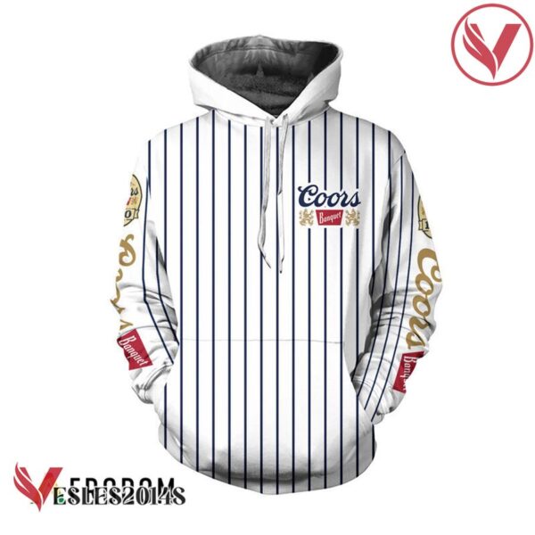 Coors Banquet White Vertical Striped Hoodie & Zip Hoodie - Vesles2014S 1