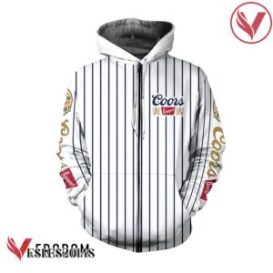 Coors Banquet White Vertical Striped Hoodie & Zip Hoodie - Vesles2014S 2