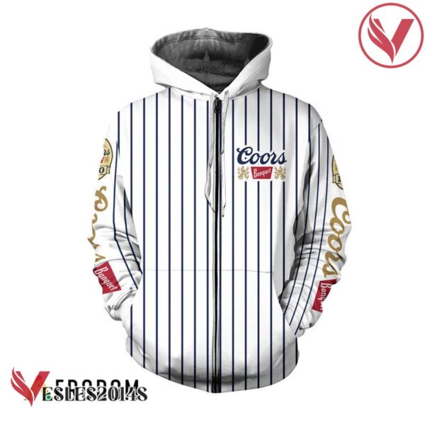 Coors Banquet White Vertical Striped Hoodie & Zip Hoodie - Vesles2014S 2