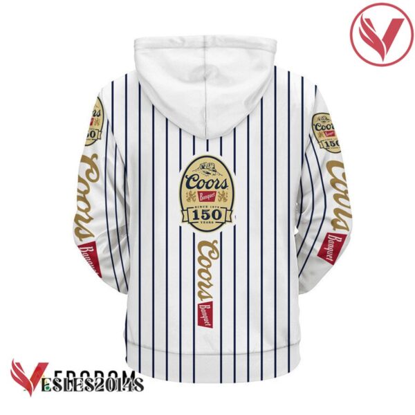 Coors Banquet White Vertical Striped Hoodie & Zip Hoodie - Vesles2014S 3