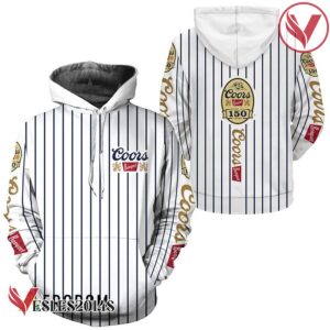 Coors Banquet White Vertical Striped Hoodie & Zip Hoodie - Vesles2014S