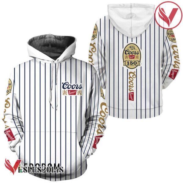Coors Banquet White Vertical Striped Hoodie & Zip Hoodie - Vesles2014S