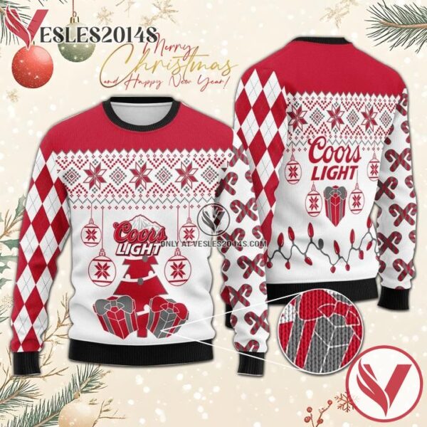 Coors Light Christmas Sweater, Unique Winter Outfits For Fans - Vesles2014S  1
