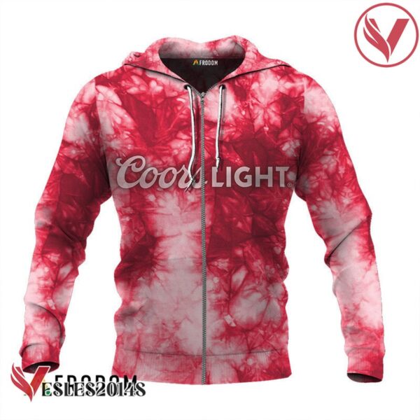 Coors Light Red Tie-dye Hoodie & Zip Hoodie - Vesles2014S 2
