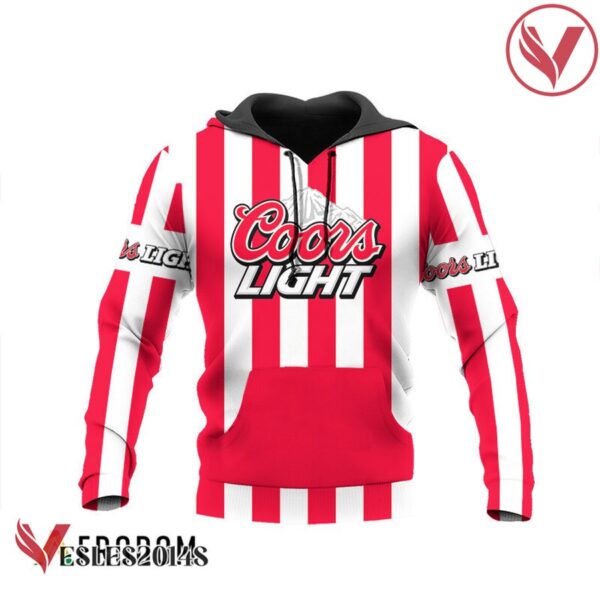 Coors Light Red Vintage Striped Hoodie & Zip Hoodie - Vesles2014S 2