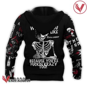 Coors Light Rock And Roll Skeleton Skull Hoodie & Zip Hoodie - Vesles2014S 3