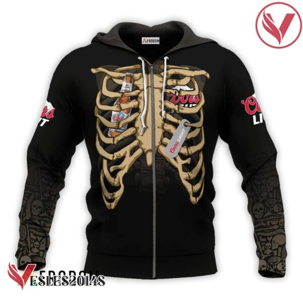 Coors Light Skeleton Ribcage Hoodie & Zip Hoodie - Vesles2014S 2