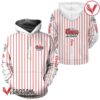 Coors Light White Vertical Striped Hoodie & Zip Hoodie - Vesles2014S