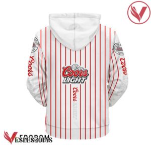 Coors Light White Vertical Striped Hoodie & Zip Hoodie - Vesles2014S 3