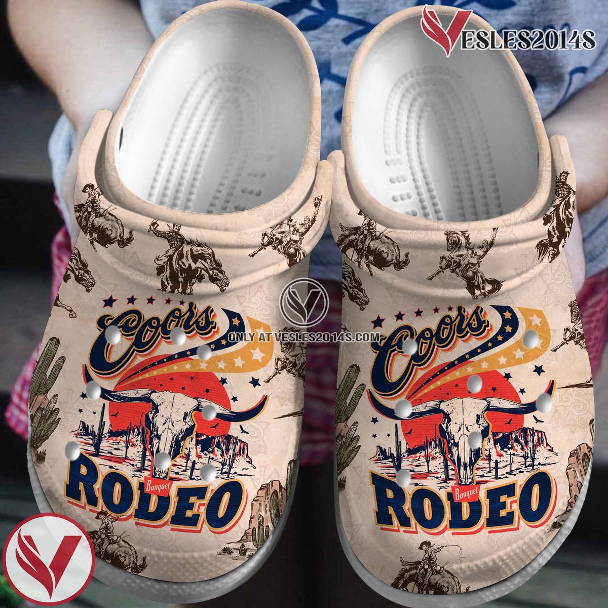 Coors Rodeo Crocs Crocband Clogs Shoes Comfortable For Men Women and Kids, Unique Gift From Vesles2014S