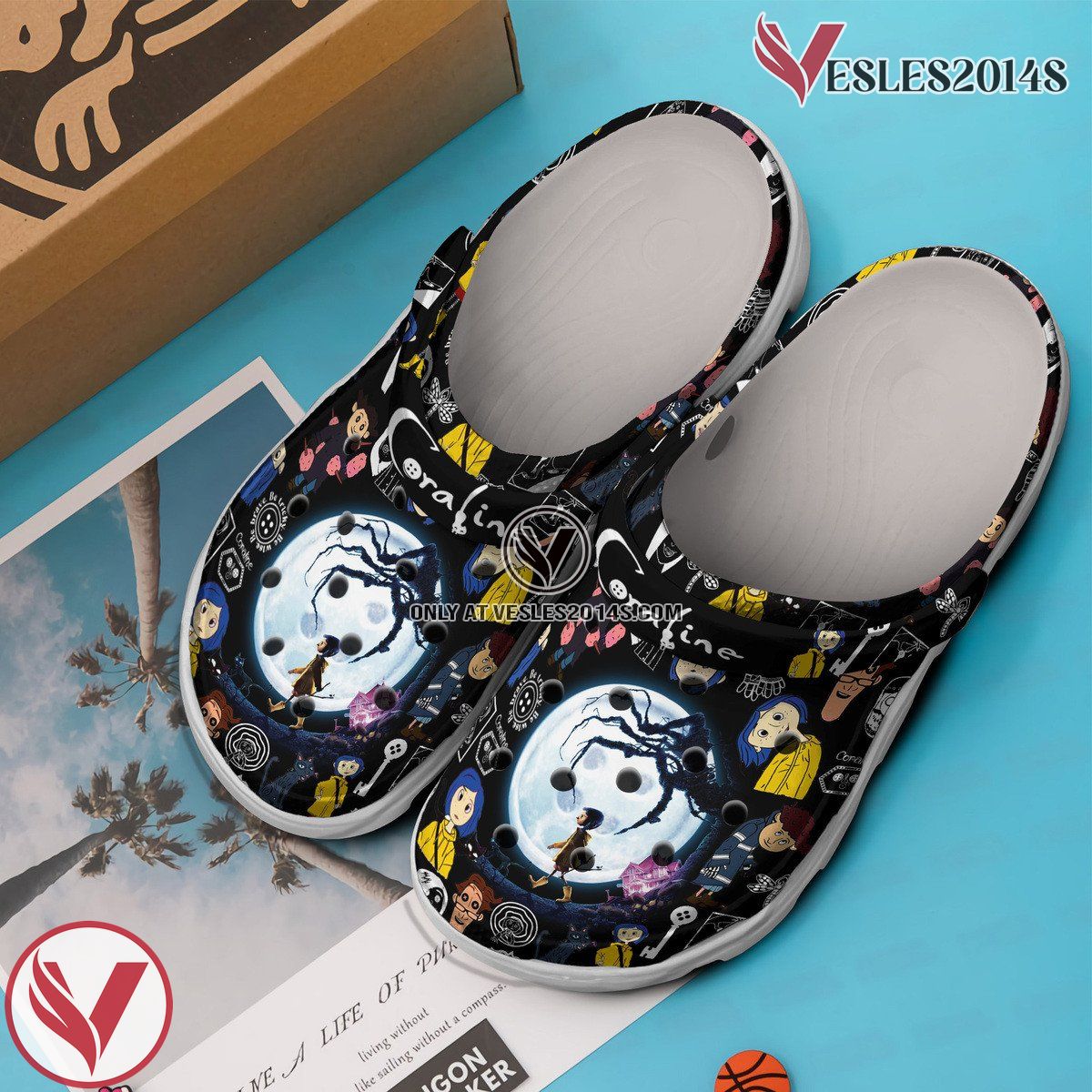 Coraline Cartoon Crocs Crocband Clogs Shoes Comfortable For Men Women and Kids Style 1, Unique Gift From Vesles2014S 2