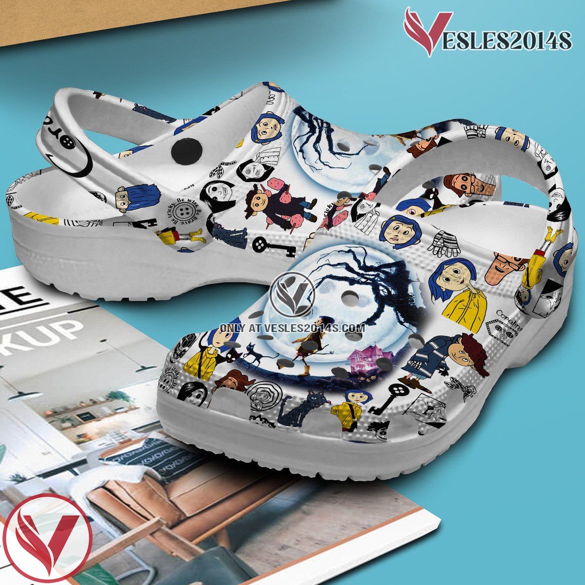 Coraline Cartoon Crocs Crocband Clogs Shoes Comfortable For Men Women and Kids Style 2, Unique Gift From Vesles2014S 3