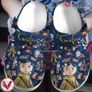 Coraline Cartoon Crocs Crocband Clogs Shoes Comfortable For Men Women and Kids Style 7, Unique Gift From  Vesles2014S