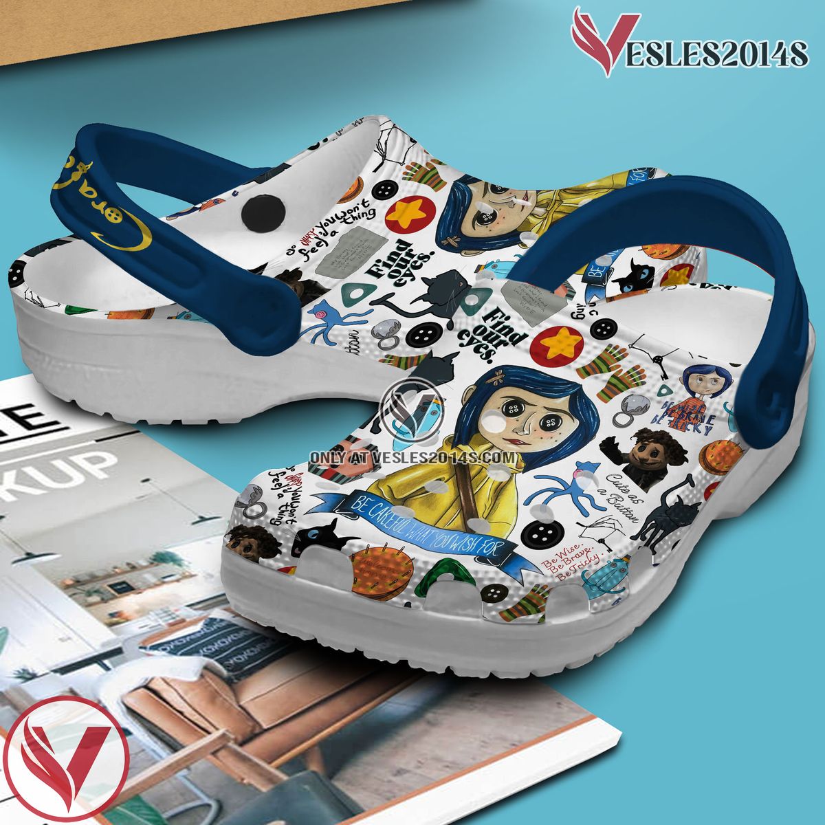 Coraline Movie Crocs Crocband Clogs Shoes Comfortable For Men Women and Kids Style 3 - Vesles2014S 3