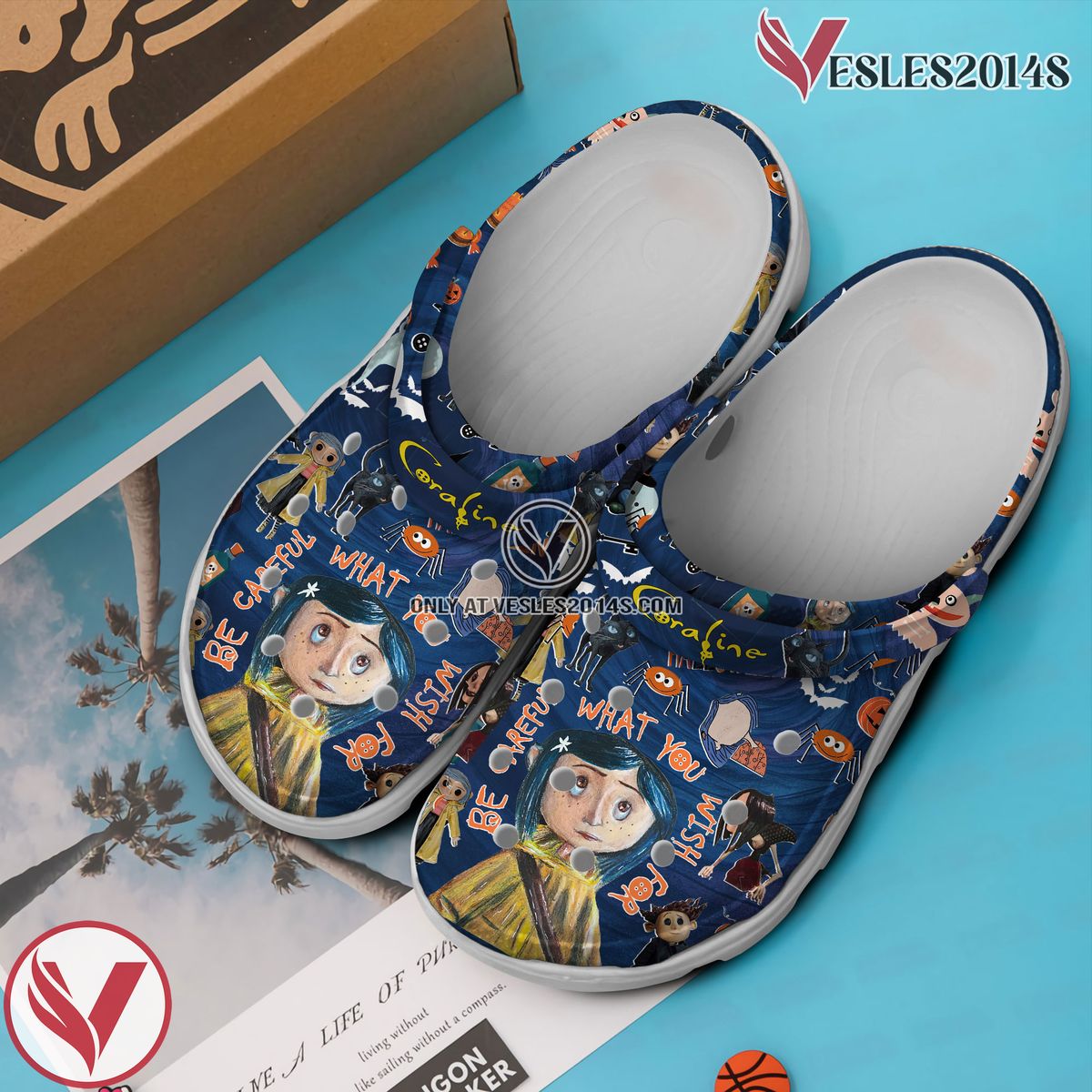 Coraline Movie Crocs Crocband Clogs Shoes Comfortable For Men Women and Kids Style 4 - Vesles2014S 4