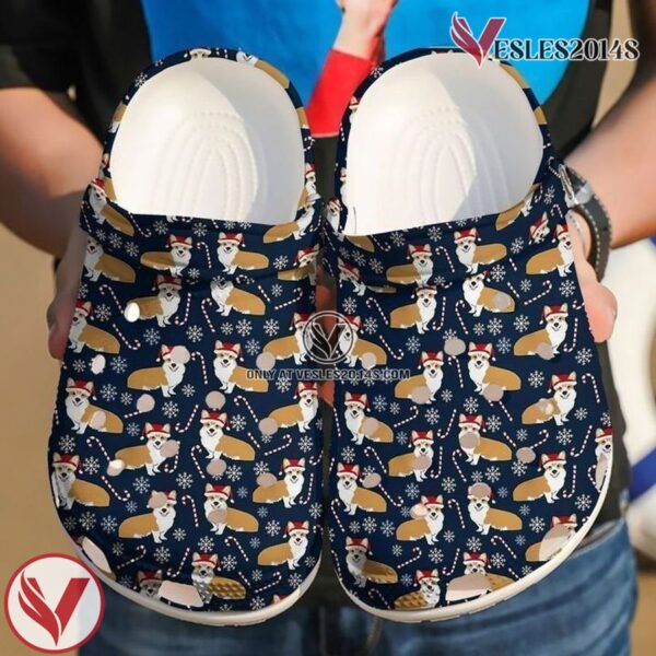 Corgi Christmas Classic Clogs Shoes, Unique Gift From  Vesles2014S