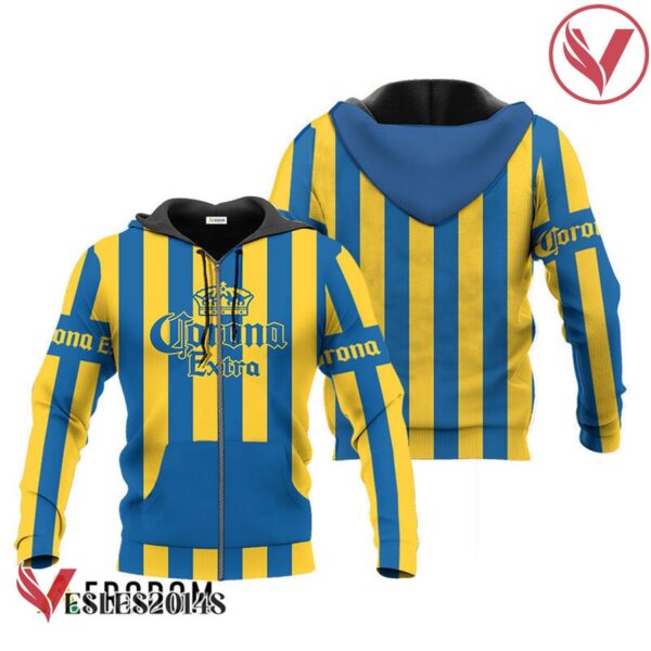 Corona Extra Blue Vintage Striped Hoodie & Zip Hoodie - Vesles2014S 1