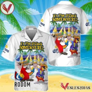 Corona Extra Funny Parrot Hawaiian Shirt, Best Summer Gifts For Fans - Vesles2014S 1