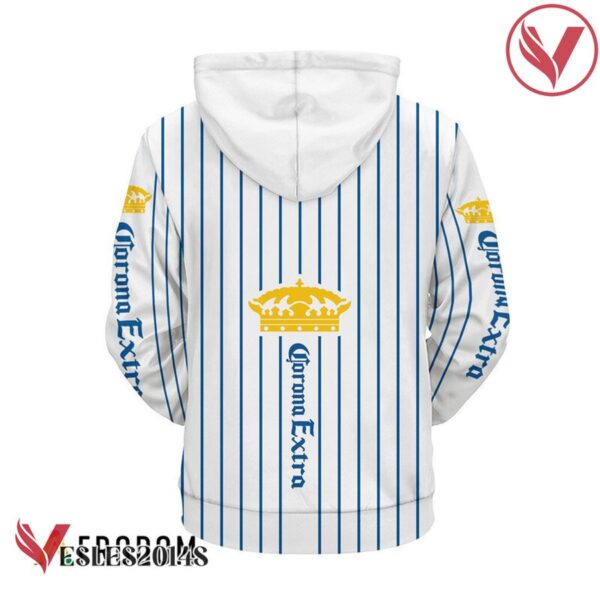Corona Extra White Vertical Striped Hoodie & Zip Hoodie - Vesles2014S 3